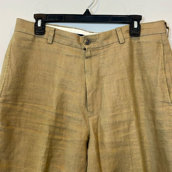 Brooks Brothers Men's 100% Irish Linen Flat Front Shorts 33 Waist 9 Inseam - Picture 2 of 7